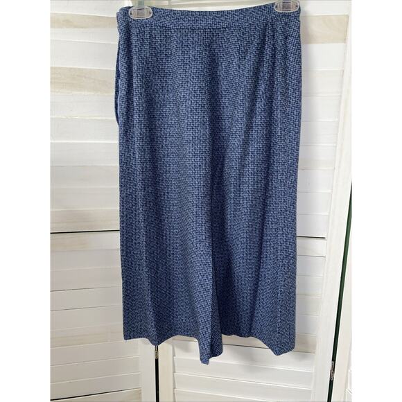 Handmade 60s A Line Pencil Wiggle Skirt Women’s Vintage Blue Twill Zip 26” Small - Picture 6 of 6